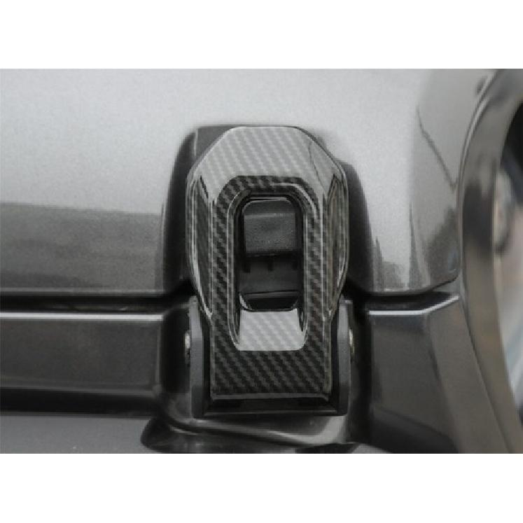 2x Carbon Fiber Hood Lock Latch Buckle Cover Trim For Jeep Wrangler JL JT 2018+