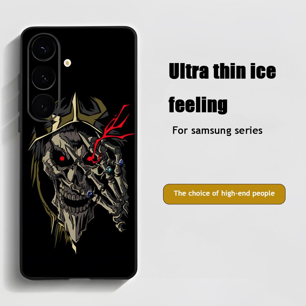 Overlord Cool Hot Anime Phone Case For Samsung Galaxy S25 S24 S23 S22 S21 S20 Plus Ultra Note20 Soft Black