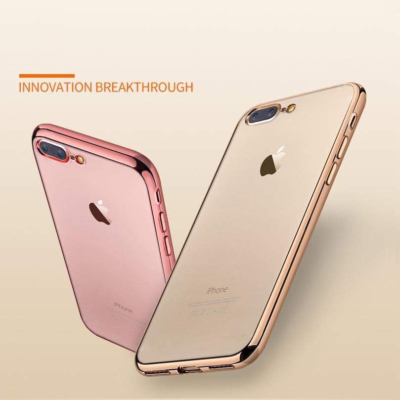 Pro iPhone 8 Plus Pouzdro Luxusní Zlatý Povlak Měkký Silikonový Gelový Kryt pro iPhone 14 13 11 Pro 12 Mini X XR XS Max 7 Plus