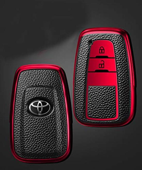 SANRILY Toyota Smart Key Case Key Cover Key Protection Key Holder New Crown 50 Series Prius 70 Camry Land Cruiser Prado 150 Late Model Specially