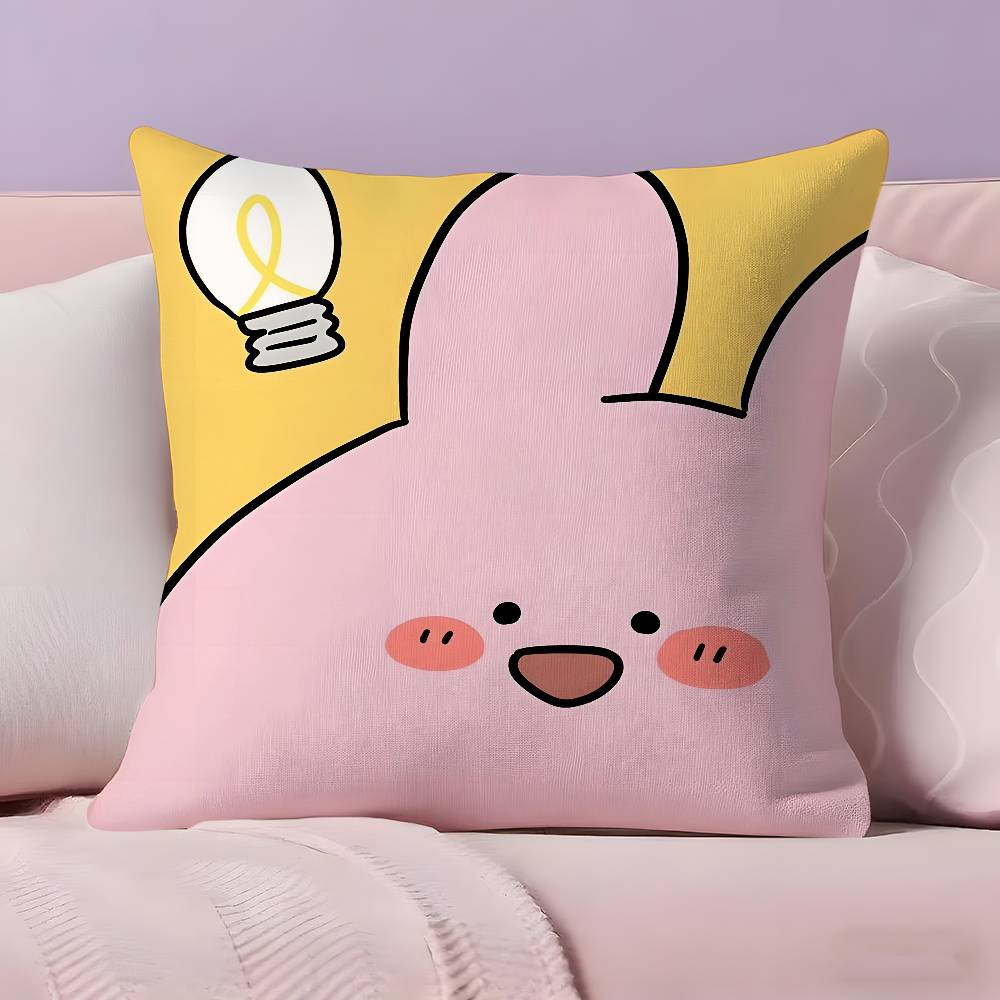 Cartoon A-Asamimichan Cute Bunny Pillow Case Ultra Soft Skin Friendly Fabric Cloud Like Comfort & Concealed Zipper