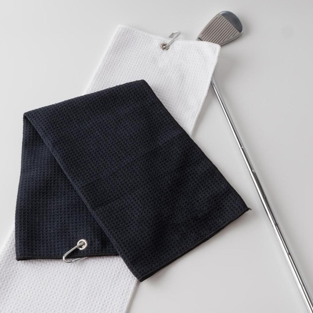 Balls Hands Cleaning Towel Pool Accessories Golf Towel Waffle Cycling Sports Running Yoga Fitness Towels with Buckle