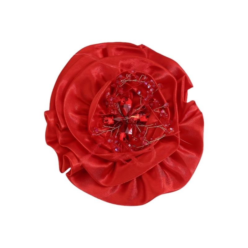 Fabric Flower Brooch for Women, Oversized Floral Pin with Soft Fabric Detail for Jackets, Dresses, Scarves and Bags