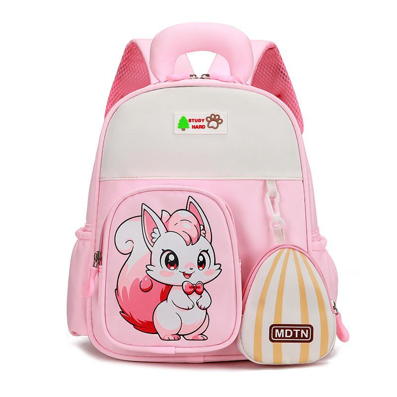Cute Cartoon Girl Kids Backpack With Oxford Fabric For School Education And Adjustable Arched Shoulder Straps