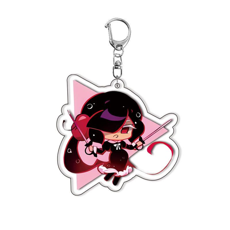 New style Game Cookie Run Kingdom Keychains for Accessories Bag Shadow Milk Pure Vanilla Cookie Keyrings Jewelry Fans Gift
