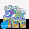 50 Pcs Resealable Odor Resistant Laser Bag Zipper Lock Necklace Storage Food Storage Bag Colorful Laser Packaging Bags