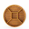 PP Woven Style Divided Fruit Basket Tray Living Room Coffee Table Snack Storage Organiser