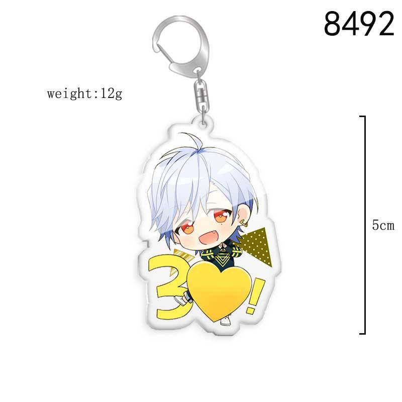 A3 Full Bloom Troupe Fan Keychain: Masumi, Isumi, Sankaku, Tsukioka, Tsumugi Acrylic Pendant. Customizable