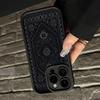 Wspaniałe Czarne Etui z Etnicznym Wzorem TPU na Telefon iPhone 17 Pro Max Etui iPhone Air 17E 16 15 14 13 12 11 XS X XR 7 8 Plus Pokrowiec