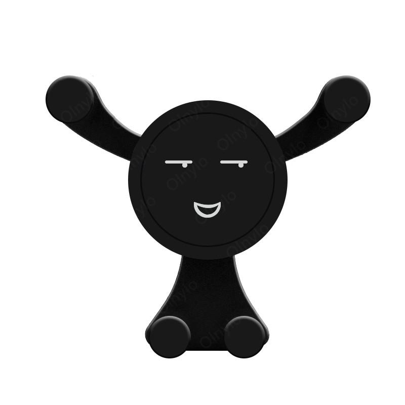 Gravidade suporte do telefone do carro clipe de ventilação ar sorriso rosto montagem celular suporte gps para iphone 12 pro max xiaomi samsung