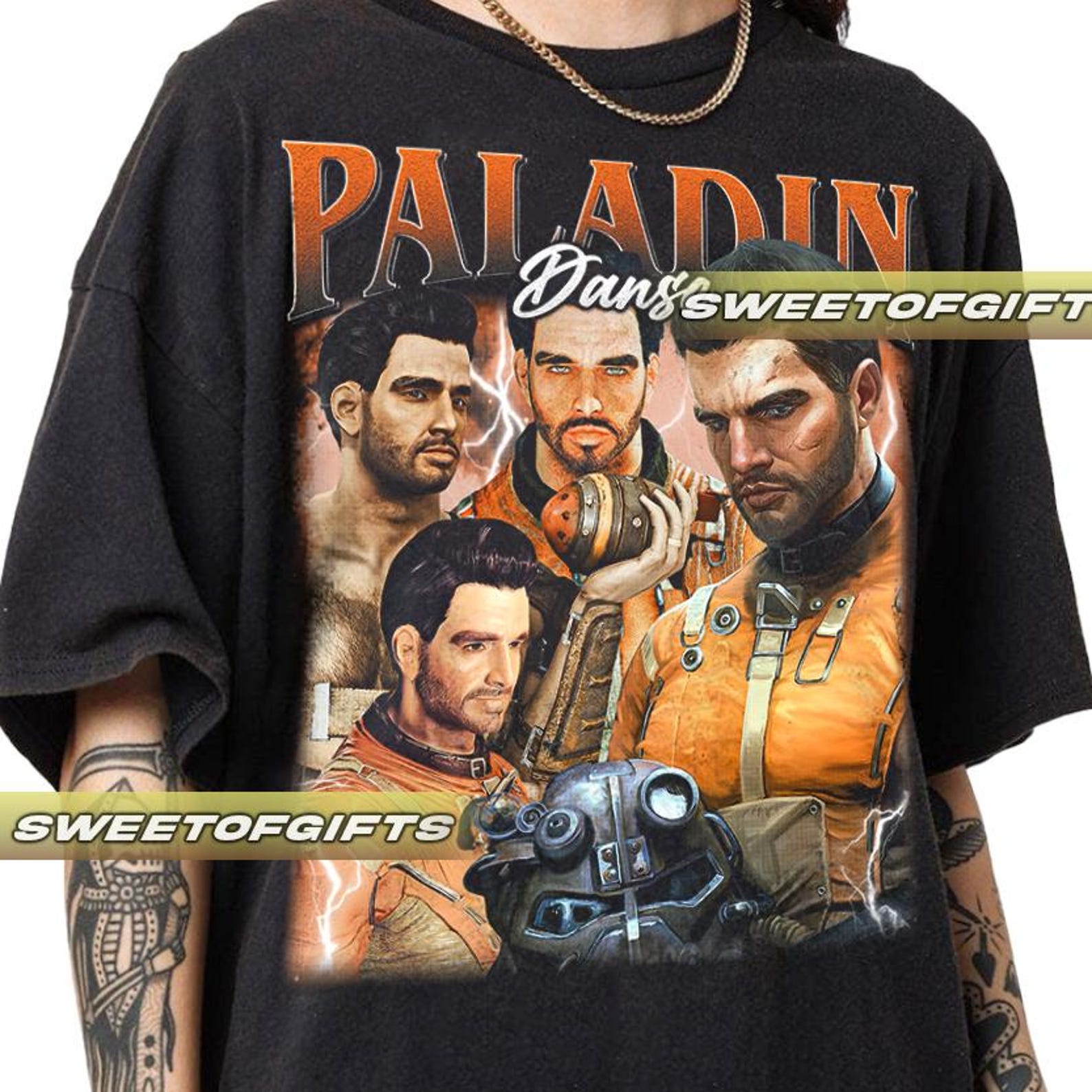 Limited Paladin Danse Fallout Tshirt Vintage Unisex Shirt M