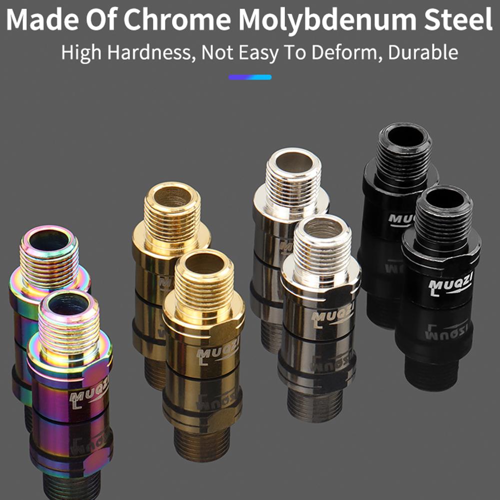 MUQZI Bike Pedals Adapters Spacers Left Right Signs Cycling Accessories Anti Corrosion Bike Pedal Extension Bolts Spacers