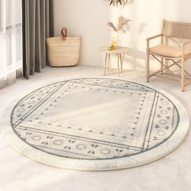 Senior Light Luxury Home Decoration Living Room Round Carpet Soft Non-slip Gaming Room Decor Chair Mat Easy Cleaning Bedroom Rug