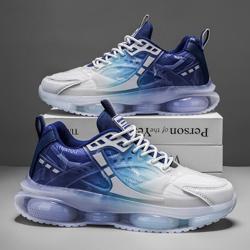 Men's shoes autumn breathable 2025 new youth sports leisure running heightening air cushion shock absorption mesh dad shoes