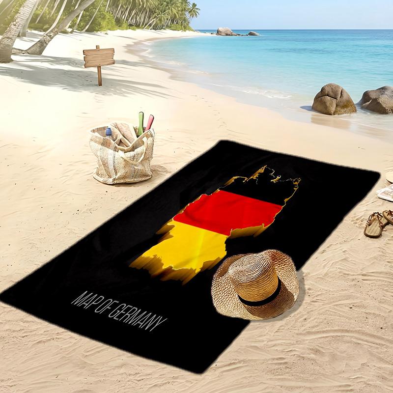 Germany National Football Team Printed Beach Towel Quick Dry Soft TowelPortable Large Rectangular Beach Blanket for Travel Swimming Pool