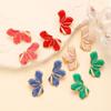Trendy Multicolor Flower Drop Earrings for Women – Elegant & Slimming European/American Style