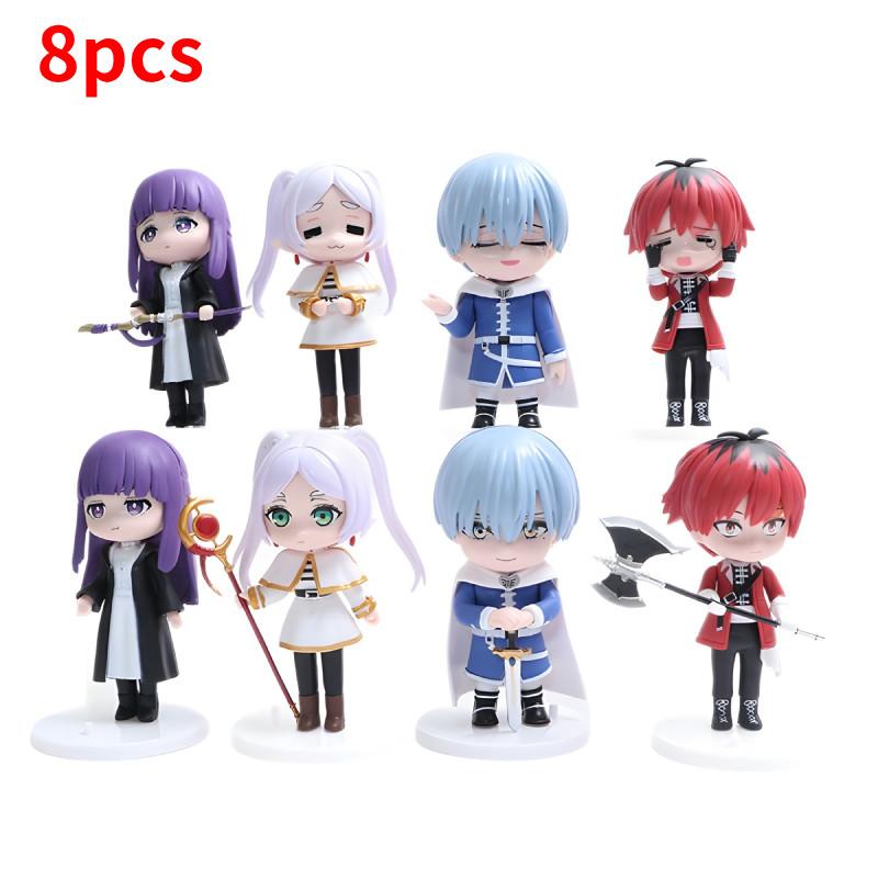 8pcs Beyond Frieren Journeys End Fern Stark Action Figure Anime Doll Display