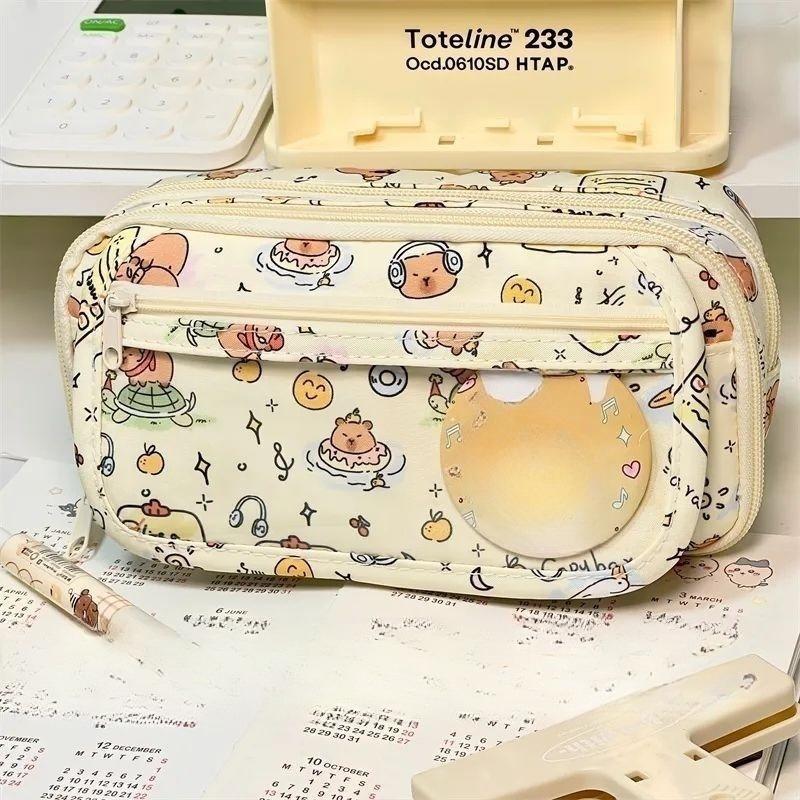 

Милый мультяшный пенал для студента Мультяшный аниме креативный пенал Большая вместимость Сумка для хранения канцелярских товаров Косметичка