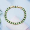 Personalized Colorful Zircon Diamond Claw Chain Bracelet Adorned with Colorful Rice Beads Zircon Bracelet