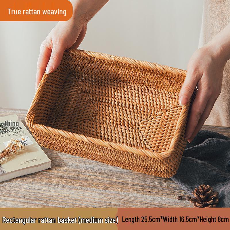 Rattan- und Bambus-Multifunktions-Aufbewahrungs- und Picknickkorb-Kollektion