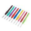 1Pc Crochet Hooks Hand Knitted Crochet Colorful Rubber Handle Knitting Ergonomics Handle Diy  Jewelry Making Crochet