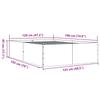 Bed Frame Gray Sonoma 120x190 cm Particleboard