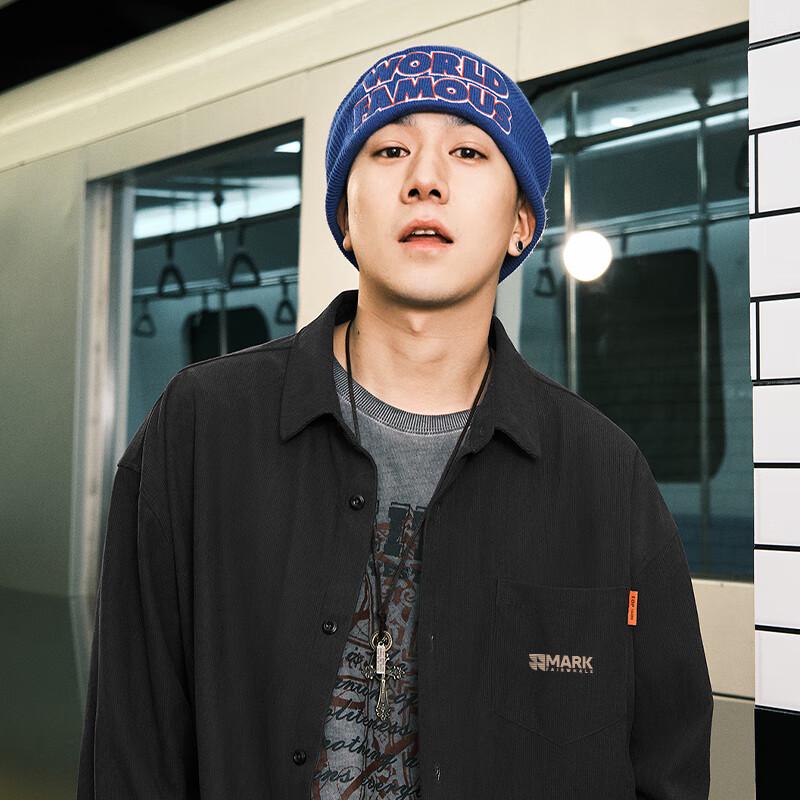 Mark Fairwhale Men's Corduroy Loose Fit Long Sleeve Shirt Jacket