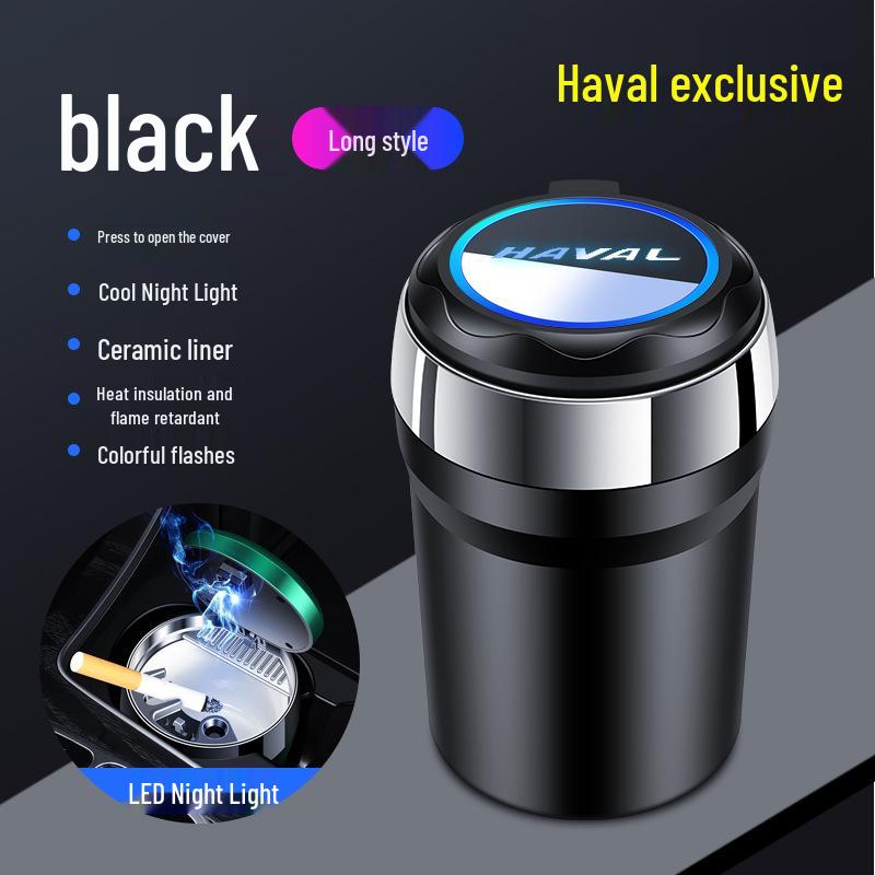 Premium 7-Color Ambient Car Ashtray Light for Haval Models H6, Big Dog, H5, M6, SH9, H4, Chitu F7, XH2