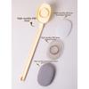 Long Handle Back Scrubber Brush Coarse/Fine Sand Exfoliating Brush Body Brush  Shower