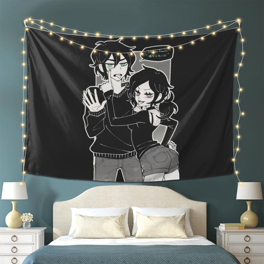 Ashley And Andrew The Coffin Of Andy And Leyley Tapestry Wall Hanging Aesthetic Home Decor Tapestries for Dorm Room