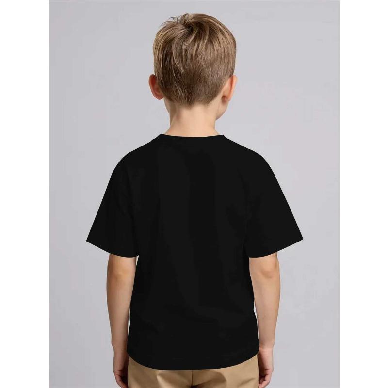 European sizes Summer Tops for Boys Featuring Graphic T-Shirts in Colors Like Red And Green, Suitable for Casual Wear