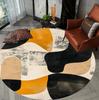 Artistisch Abstract Rond Tapijt Eenvoudige Vloermat Antislip Tapijt voor Woonkamer Slaapkamer Vakantiewoning Huisdecoratie Vloerkleed