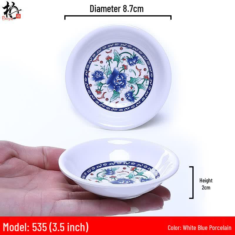 

White Blue & White 3.5-inch Dipping Sauce Dishes (Set of 10)