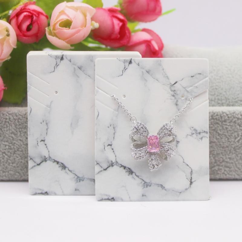 50/100 Pcs 5.1X6.3cm White/kraft Paper Multiple Earring Necklace Display Card
