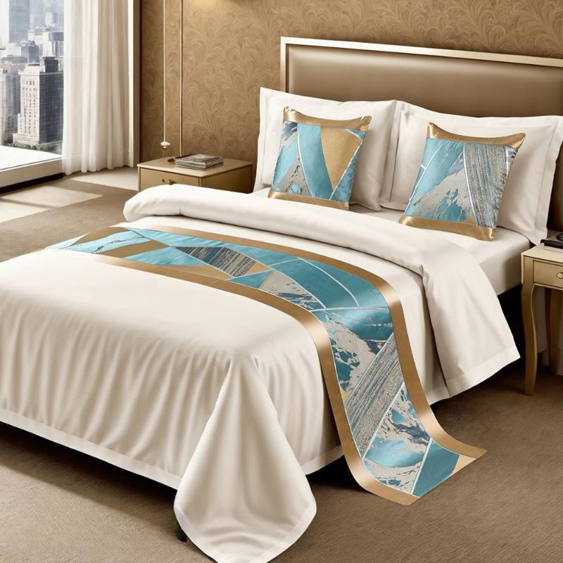 Four Season Universal Bed Runner Soft and Comfortable Air Conditioning Blanket High End Bed End Blanket for Homestay Hotels Home Decoration Towel
