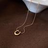 Golden horseshoe pendant necklace popular simple sweater chain decorative accessories