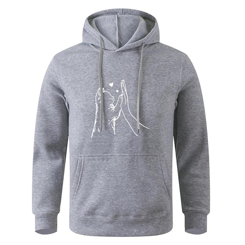 Men's Spring Autumn Black Solid Color Oversize Casual Sweatshirt Hoodie Pullover For Male And Women