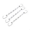 3 Pieces Space Saving Hangers Hanger Hooks Saver Folding Stainless Steel Closet Organizer for
