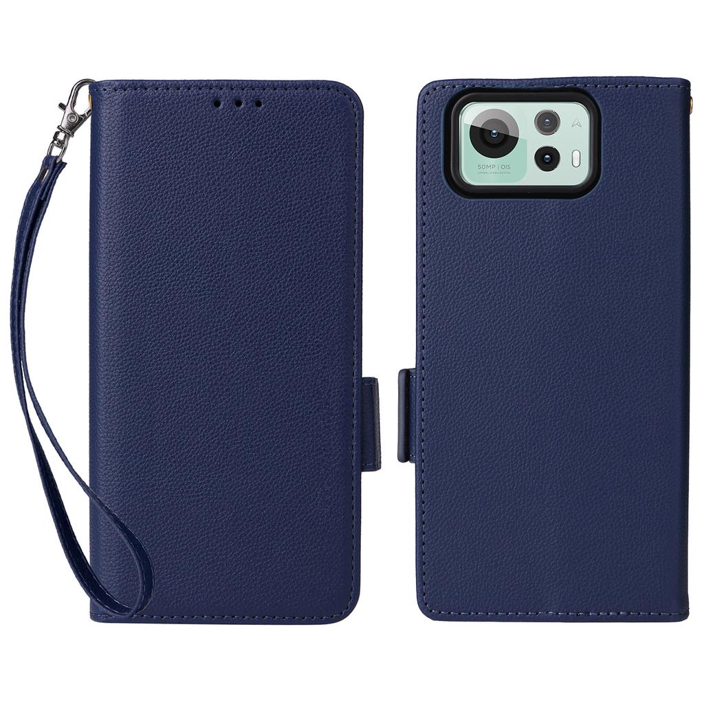 For Asus Zenfone 12 Ultra 5G Case with Wrist Strap Litchi Texture PU Leather Wallet Phone Cover