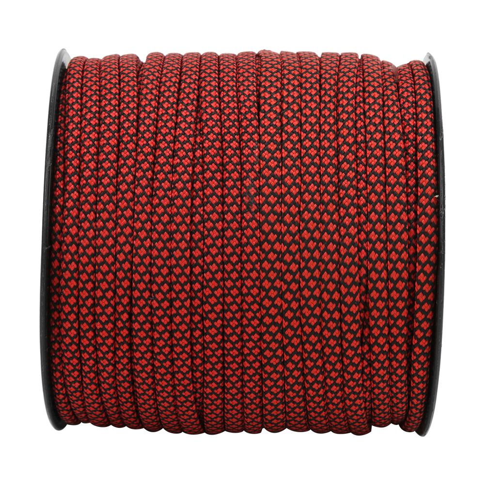 50M 4MM Tykk 7-kjerners Paracord Redning Knyting Telt Lanyard Camping Tau for Utendørs Armbånd