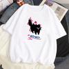 Kawaii Cute Kitten Puppy Graphic Blouse Best Friend Short Sleeves Women Couple T-shirt Y2k Girlfriends Clothing Streetwear Tops