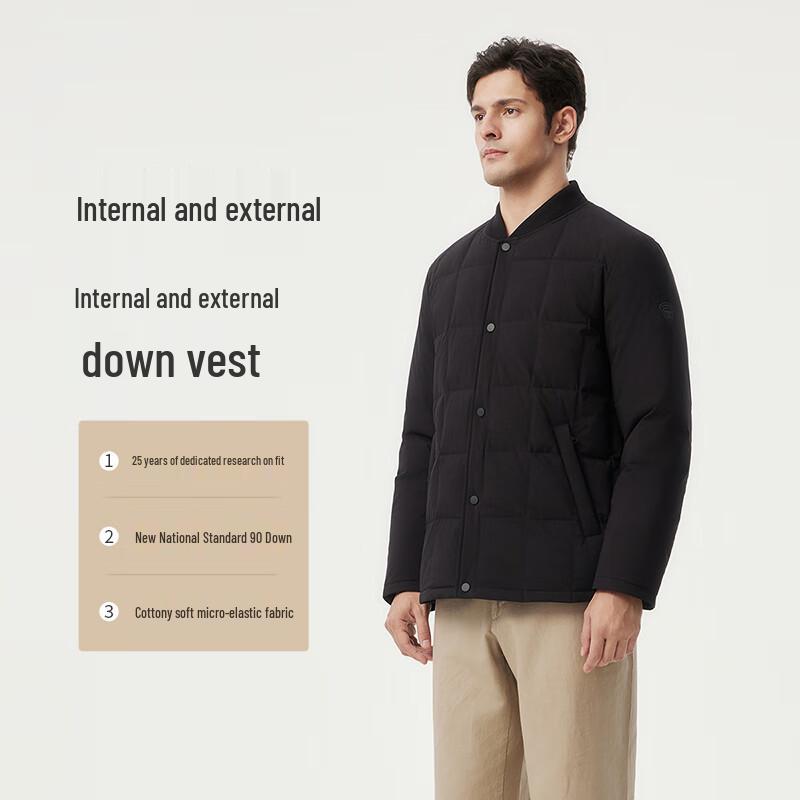 Tanboer Men's Short Collarless Down Jacket 310113A