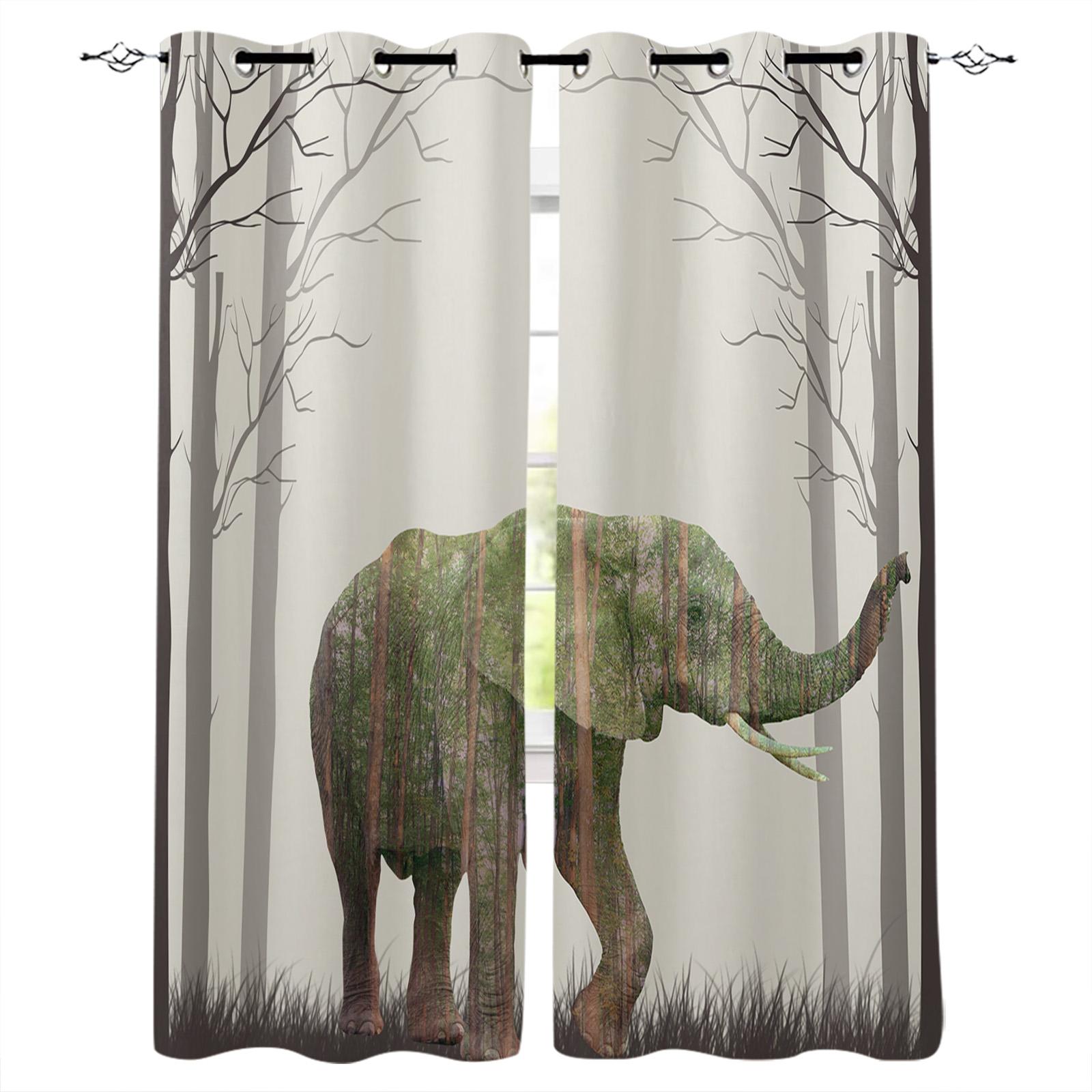 Газетный слон Шторы для гостиной Декоративные элементы Гостиная 135W x 60H(cm) — фото 18
