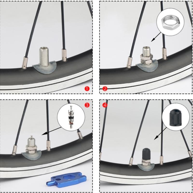 Aluminum Alloys Valves Adapter Alloys Valves Connectors Bicycles Valves Adaptors for Emergencies Repairs