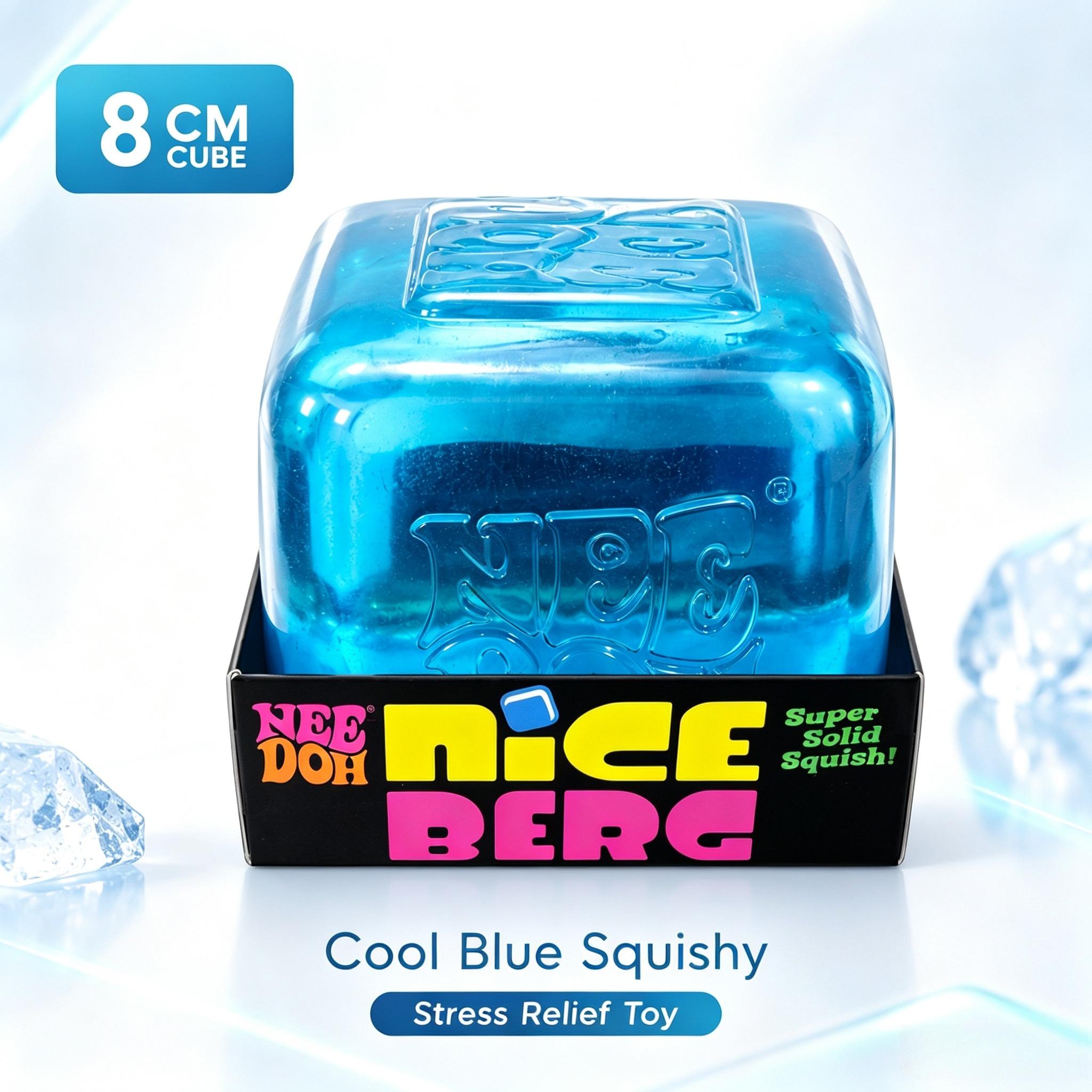 NeeDoh Niceberg 8CM Kubs Stresa Atvieglojuma