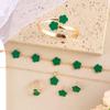 European Elegance: Five-Petal Flower Jewelry Set (Necklace, Bracelet, Bangle, Earrings, Ring)