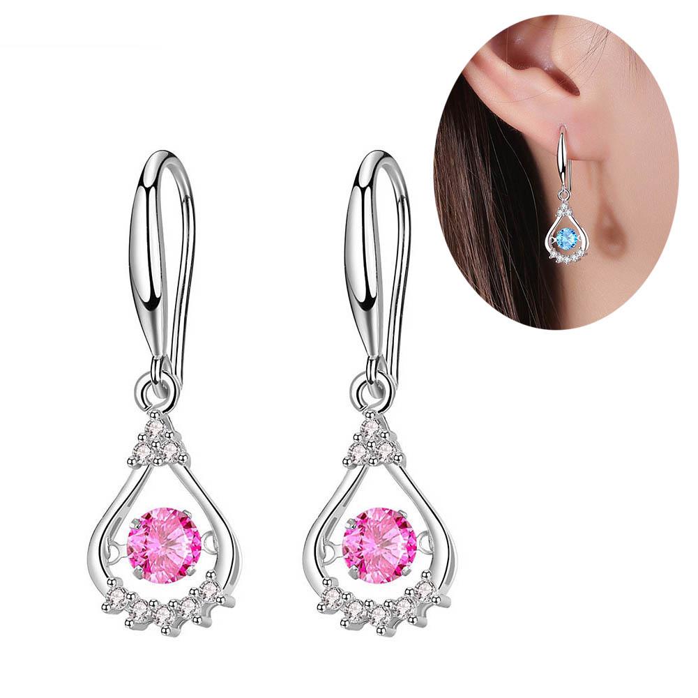 

Серьги Bluelans, висячие ювелирные изделия, круглые серьги с каплями воды, подарочные серьги-крючки для женщин розовый