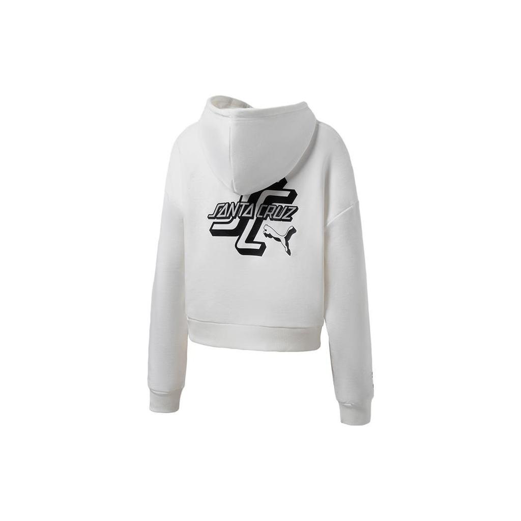 PUMA Sweatshirts Women's White Hooded Moderate Regular 532247-02