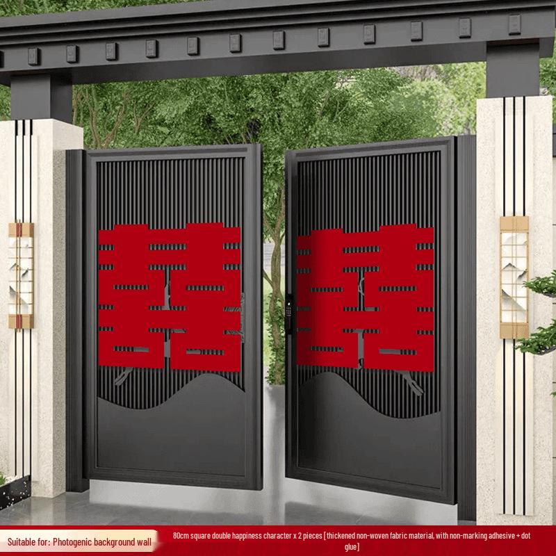 Lot d'autocollants Double Bonheur de Mariage: Décorations de chambre, fenêtre, porte et fiançailles