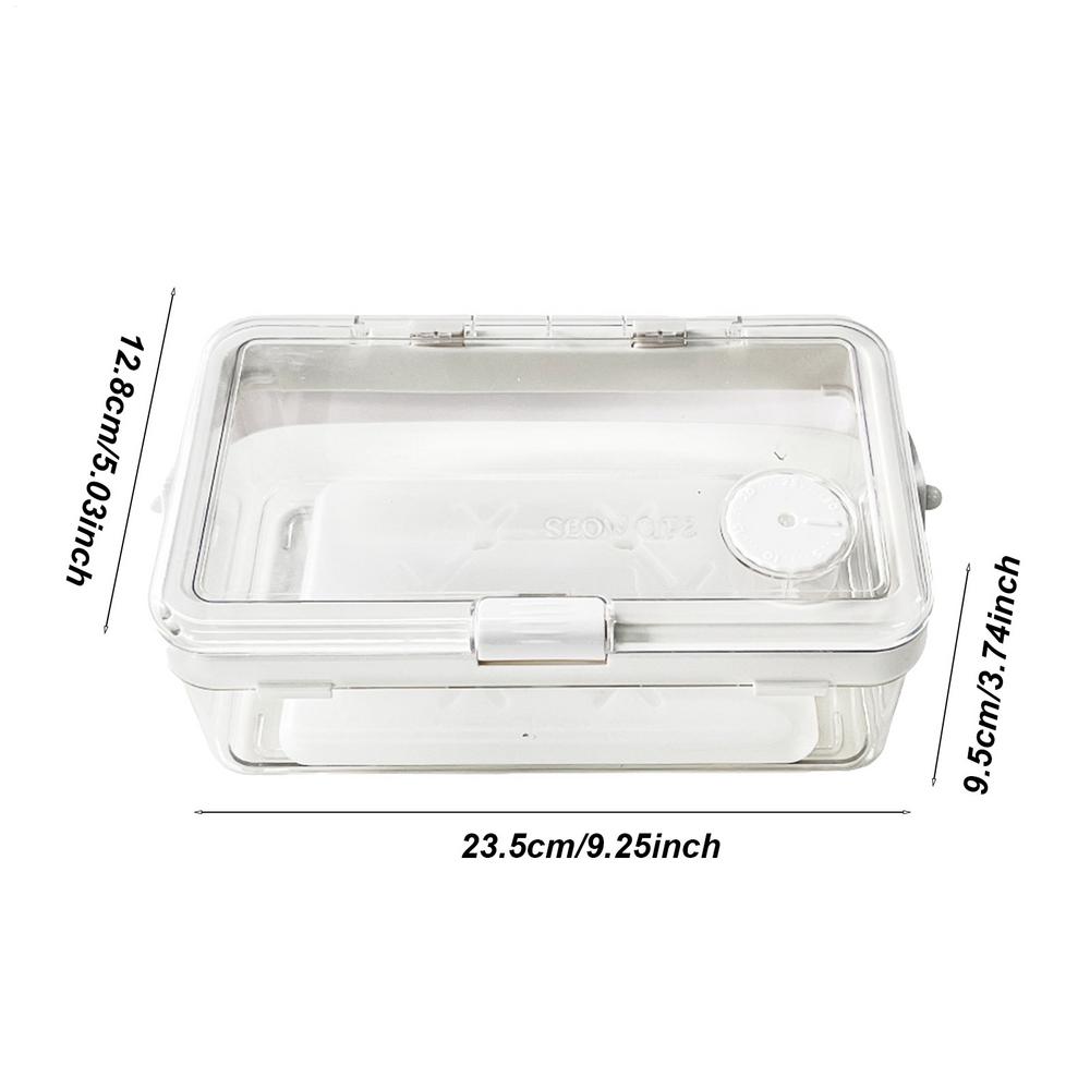 

Контейнеры для хранения продуктов с крышками Коробка для сервировки фруктов с ручкой Прозрачная коробка для закусок Контейнер с ручкой и крышкой для пикника белый